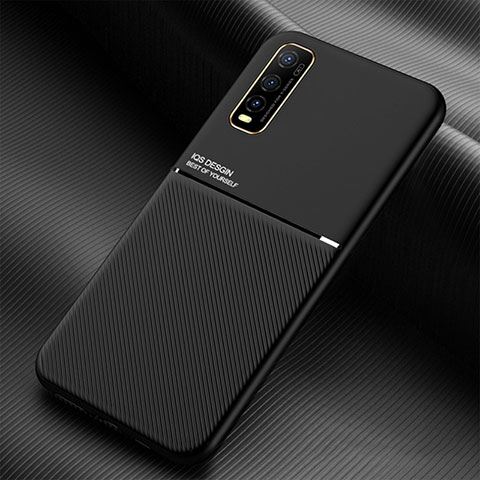 Funda Silicona Carcasa Ultrafina Goma con Magnetico para Vivo Y50t Negro