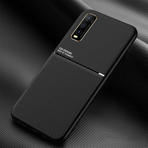 Funda Silicona Carcasa Ultrafina Goma con Magnetico para Vivo Y51s 5G Negro