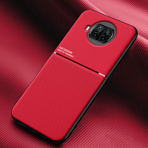 Funda Silicona Carcasa Ultrafina Goma con Magnetico para Xiaomi Mi 10i 5G Rojo