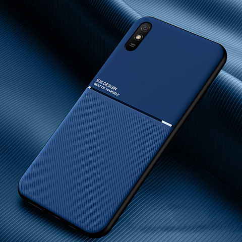 Funda Silicona Carcasa Ultrafina Goma con Magnetico para Xiaomi Redmi 9AT Azul