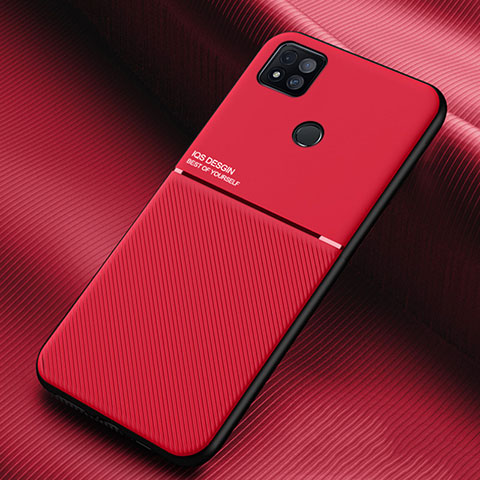 Funda Silicona Carcasa Ultrafina Goma con Magnetico para Xiaomi Redmi 9C Rojo