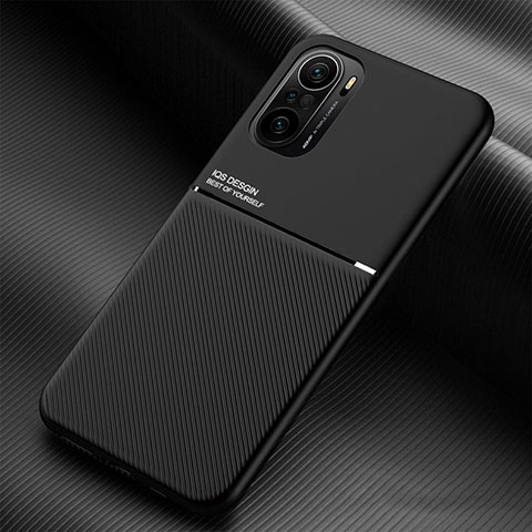 Funda Silicona Carcasa Ultrafina Goma con Magnetico para Xiaomi Redmi K40 Pro 5G Negro