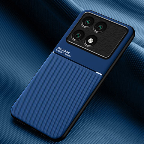 Funda Silicona Carcasa Ultrafina Goma con Magnetico para Xiaomi Redmi K70 5G Azul