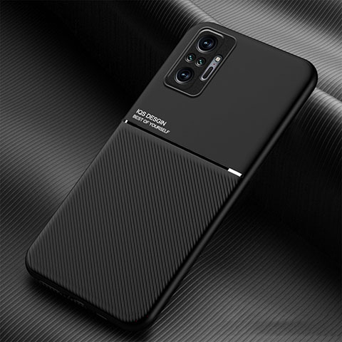 Funda Silicona Carcasa Ultrafina Goma con Magnetico para Xiaomi Redmi Note 10 Pro Max Negro