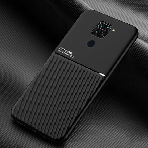 Funda Silicona Carcasa Ultrafina Goma con Magnetico para Xiaomi Redmi Note 9 Negro