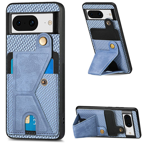 Funda Silicona Carcasa Ultrafina Goma con Magnetico S01D para Google Pixel 8 5G Azul