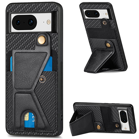 Funda Silicona Carcasa Ultrafina Goma con Magnetico S01D para Google Pixel 8 5G Negro