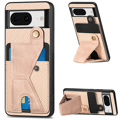 Funda Silicona Carcasa Ultrafina Goma con Magnetico S01D para Google Pixel 8 5G Oro