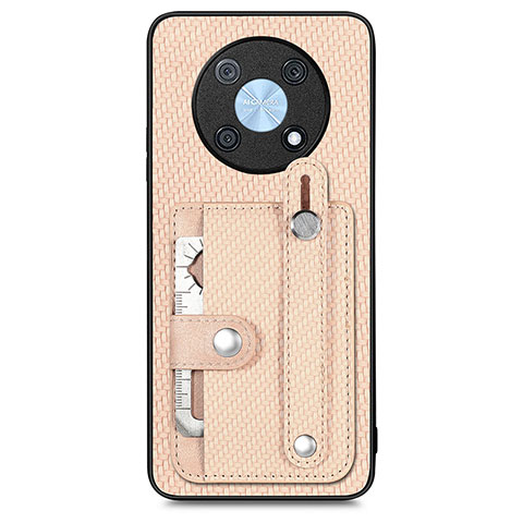 Funda Silicona Carcasa Ultrafina Goma con Magnetico S01D para Huawei Enjoy 50 Pro Oro