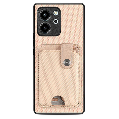 Funda Silicona Carcasa Ultrafina Goma con Magnetico S01D para Huawei Honor 80 SE 5G Oro