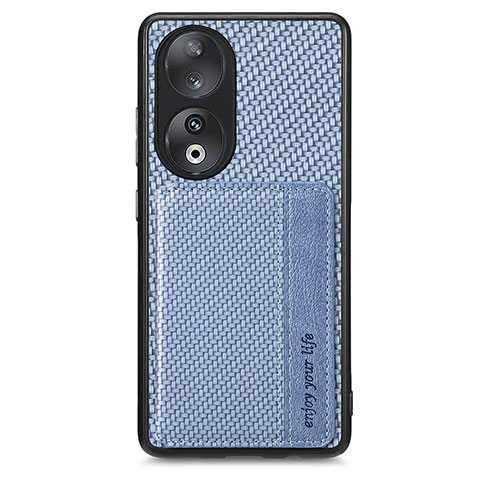 Funda Silicona Carcasa Ultrafina Goma con Magnetico S01D para Huawei Honor 90 5G Azul