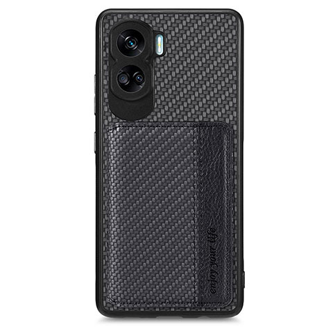 Funda Silicona Carcasa Ultrafina Goma con Magnetico S01D para Huawei Honor 90 Lite 5G Negro