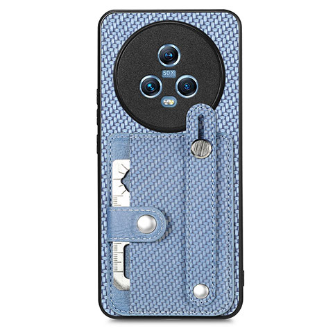 Funda Silicona Carcasa Ultrafina Goma con Magnetico S01D para Huawei Honor Magic5 5G Azul