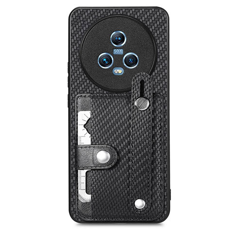 Funda Silicona Carcasa Ultrafina Goma con Magnetico S01D para Huawei Honor Magic5 5G Negro