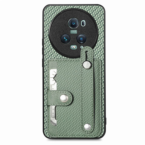 Funda Silicona Carcasa Ultrafina Goma con Magnetico S01D para Huawei Honor Magic5 Pro 5G Verde