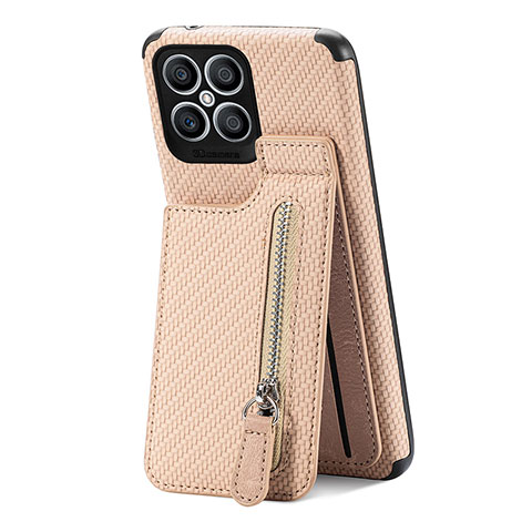 Funda Silicona Carcasa Ultrafina Goma con Magnetico S01D para Huawei Honor X8 4G Oro