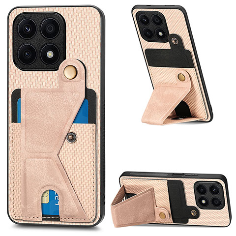 Funda Silicona Carcasa Ultrafina Goma con Magnetico S01D para Huawei Honor X8a 4G Oro