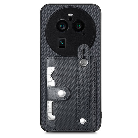 Funda Silicona Carcasa Ultrafina Goma con Magnetico S01D para Oppo Find X6 5G Negro