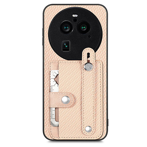 Funda Silicona Carcasa Ultrafina Goma con Magnetico S01D para Oppo Find X6 5G Oro