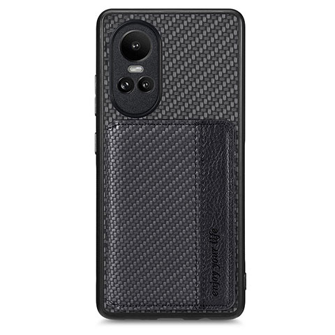 Funda Silicona Carcasa Ultrafina Goma con Magnetico S01D para Oppo Reno10 5G Negro