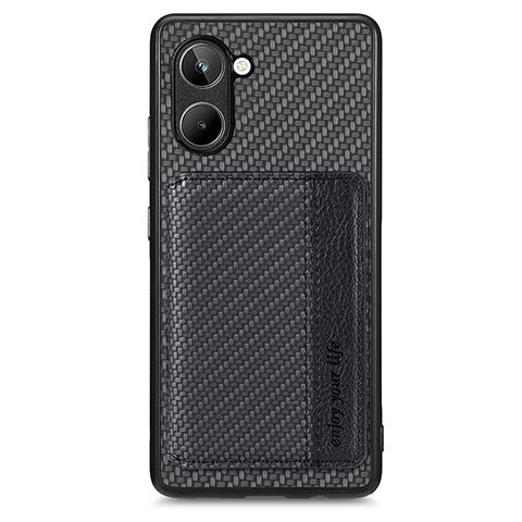 Funda Silicona Carcasa Ultrafina Goma con Magnetico S01D para Realme 10 4G Negro