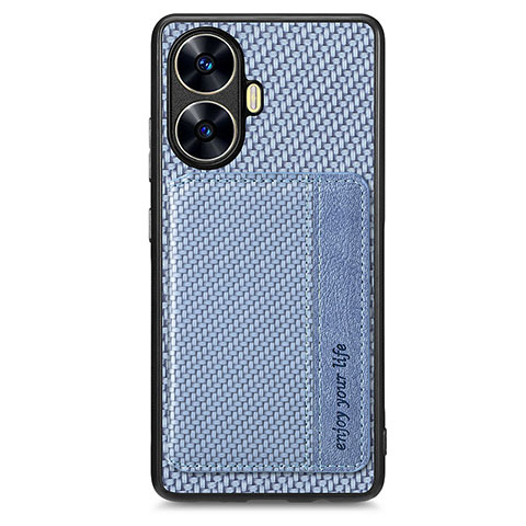 Funda Silicona Carcasa Ultrafina Goma con Magnetico S01D para Realme C55 Azul