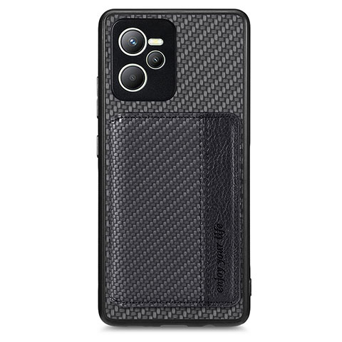 Funda Silicona Carcasa Ultrafina Goma con Magnetico S01D para Realme Narzo 50A Prime Negro