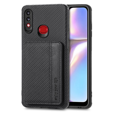 Funda Silicona Carcasa Ultrafina Goma con Magnetico S01D para Samsung Galaxy A10s Negro