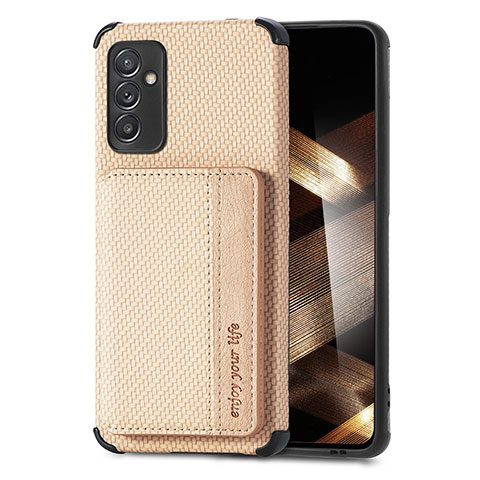 Funda Silicona Carcasa Ultrafina Goma con Magnetico S01D para Samsung Galaxy A15 4G Oro