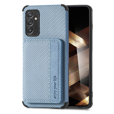 Funda Silicona Carcasa Ultrafina Goma con Magnetico S01D para Samsung Galaxy A15 LTE Azul