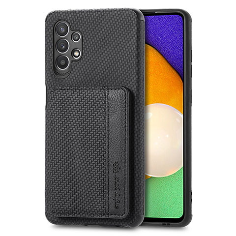 Funda Silicona Carcasa Ultrafina Goma con Magnetico S01D para Samsung Galaxy A32 4G Negro