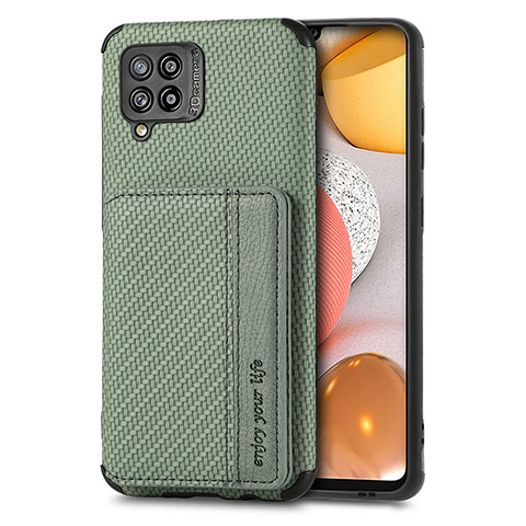 Funda Silicona Carcasa Ultrafina Goma con Magnetico S01D para Samsung Galaxy A42 5G Verde