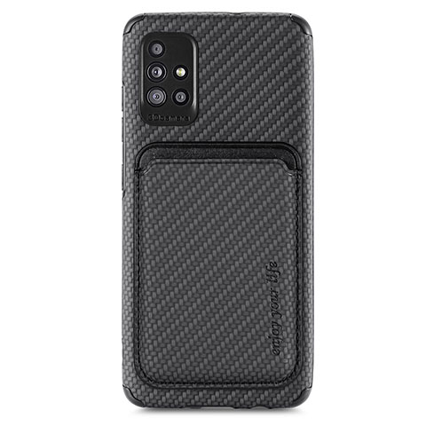 Funda Silicona Carcasa Ultrafina Goma con Magnetico S01D para Samsung Galaxy A51 4G Negro