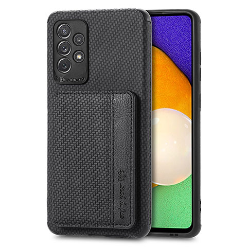 Funda Silicona Carcasa Ultrafina Goma con Magnetico S01D para Samsung Galaxy A52 4G Negro