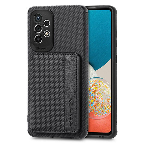 Funda Silicona Carcasa Ultrafina Goma con Magnetico S01D para Samsung Galaxy A53 5G Negro