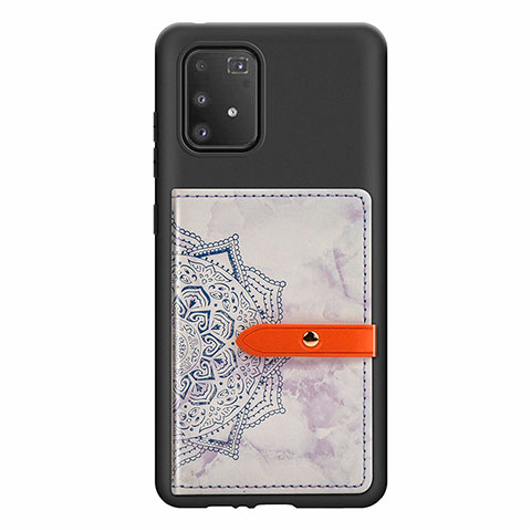 Funda Silicona Carcasa Ultrafina Goma con Magnetico S01D para Samsung Galaxy A91 Morado