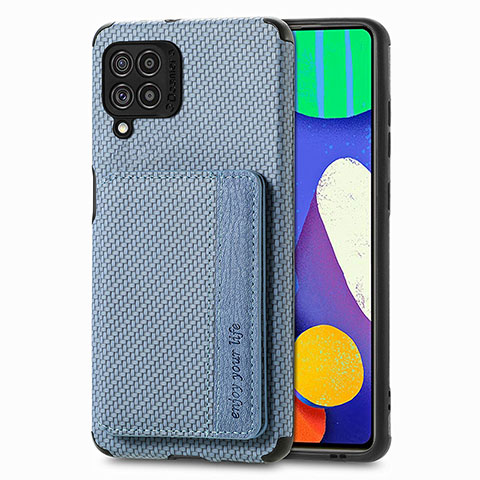 Funda Silicona Carcasa Ultrafina Goma con Magnetico S01D para Samsung Galaxy F62 5G Azul