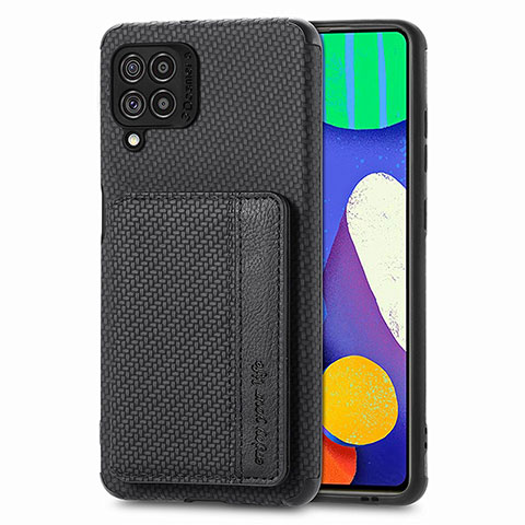 Funda Silicona Carcasa Ultrafina Goma con Magnetico S01D para Samsung Galaxy F62 5G Negro