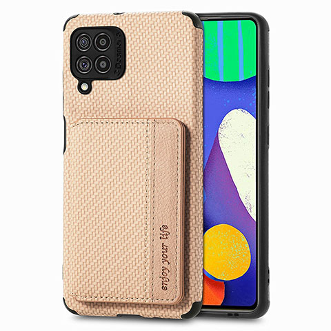 Funda Silicona Carcasa Ultrafina Goma con Magnetico S01D para Samsung Galaxy F62 5G Oro