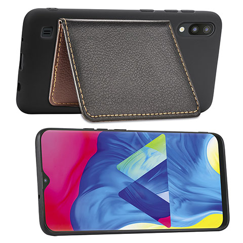 Funda Silicona Carcasa Ultrafina Goma con Magnetico S01D para Samsung Galaxy M10 Negro