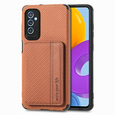 Funda Silicona Carcasa Ultrafina Goma con Magnetico S01D para Samsung Galaxy M52 5G Marron