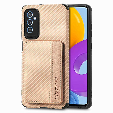 Funda Silicona Carcasa Ultrafina Goma con Magnetico S01D para Samsung Galaxy M52 5G Oro