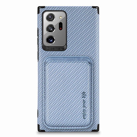 Funda Silicona Carcasa Ultrafina Goma con Magnetico S01D para Samsung Galaxy Note 20 Ultra 5G Azul