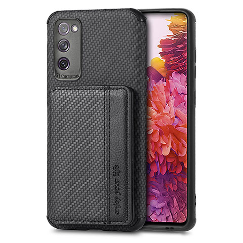 Funda Silicona Carcasa Ultrafina Goma con Magnetico S01D para Samsung Galaxy S20 Lite 5G Negro