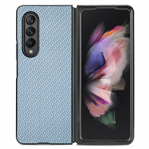 Funda Silicona Carcasa Ultrafina Goma con Magnetico S01D para Samsung Galaxy Z Fold3 5G Azul