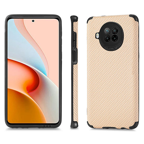 Funda Silicona Carcasa Ultrafina Goma con Magnetico S01D para Xiaomi Mi 10i 5G Oro