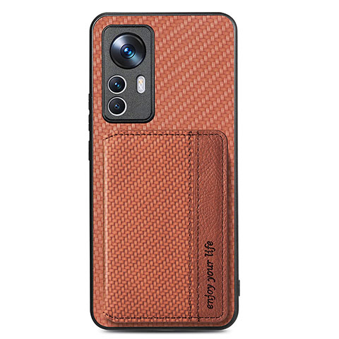 Funda Silicona Carcasa Ultrafina Goma con Magnetico S01D para Xiaomi Mi 12T Pro 5G Marron