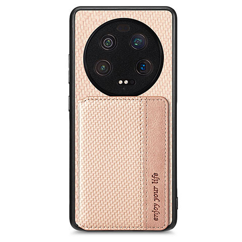 Funda Silicona Carcasa Ultrafina Goma con Magnetico S01D para Xiaomi Mi 13 Ultra 5G Oro