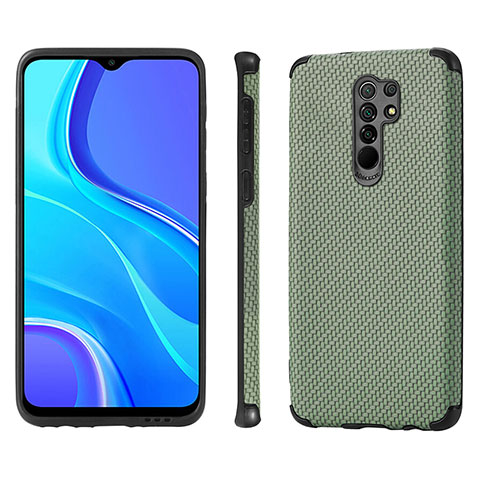 Funda Silicona Carcasa Ultrafina Goma con Magnetico S01D para Xiaomi Poco M2 Verde