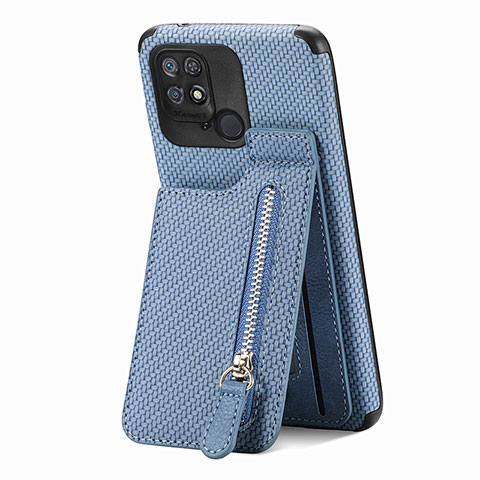 Funda Silicona Carcasa Ultrafina Goma con Magnetico S01D para Xiaomi Redmi 10 Power Azul